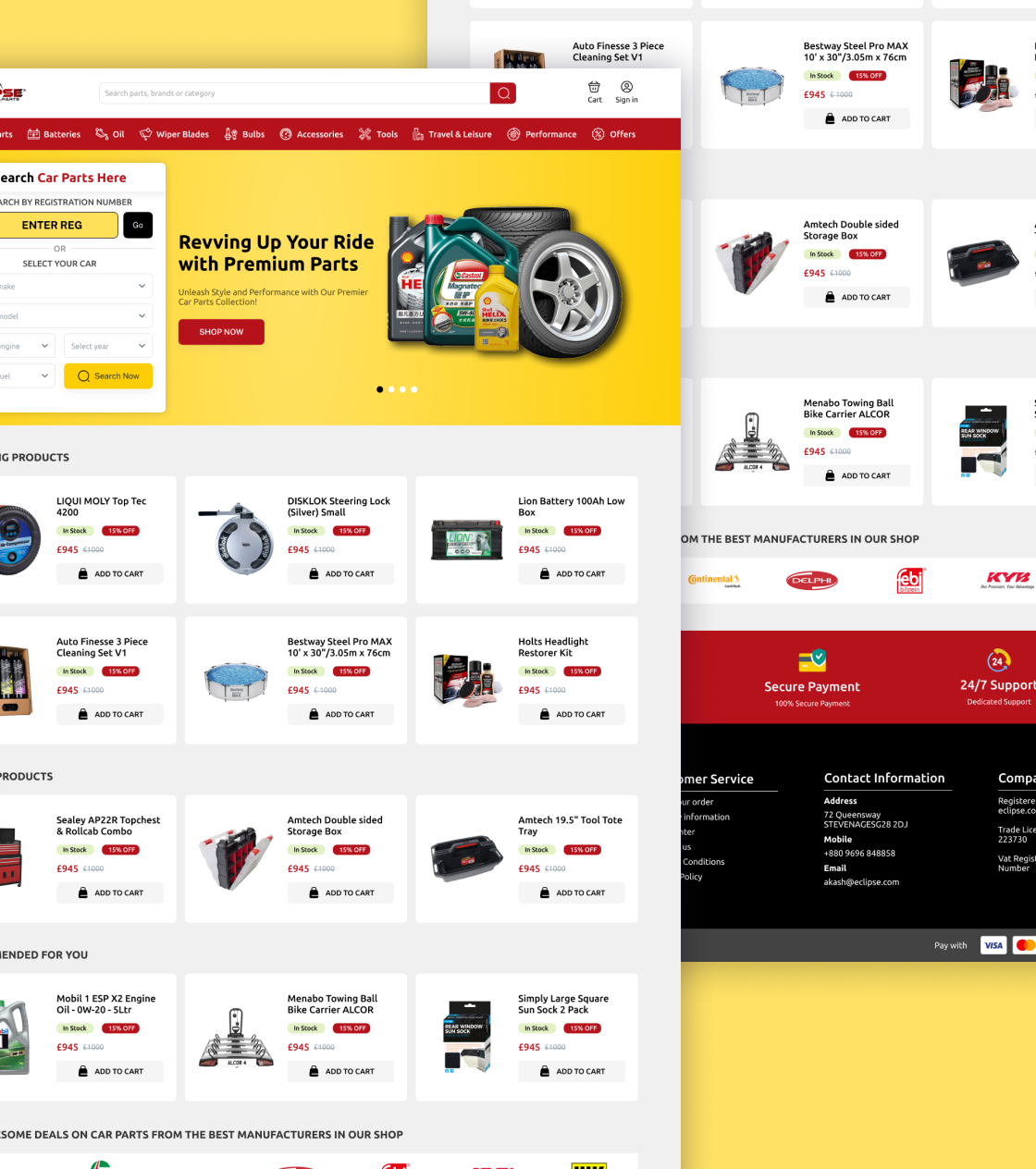 Eclipse Auto Parts E-commerce Website