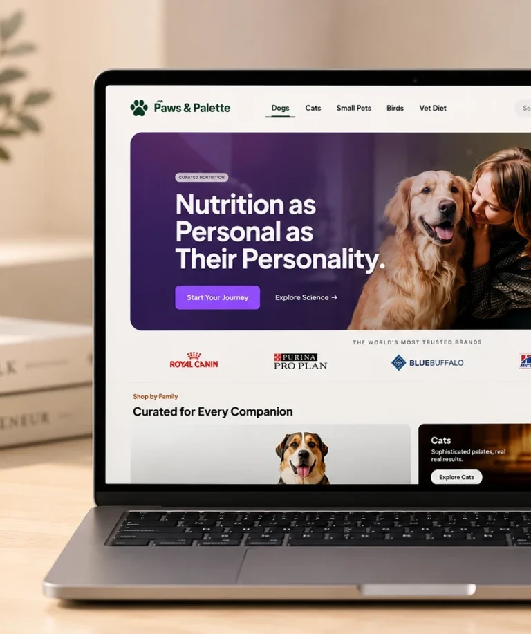 Paws & Palette – Pet Care eCommerce Platform